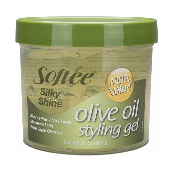 Softee Silky Shine Olive Oil Styling Gel, 32 Oz..