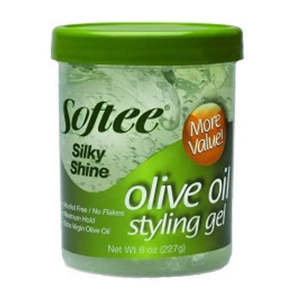 Softee Silky Shine Olive Oil Styling Gel, 8 Oz, 3 Pack