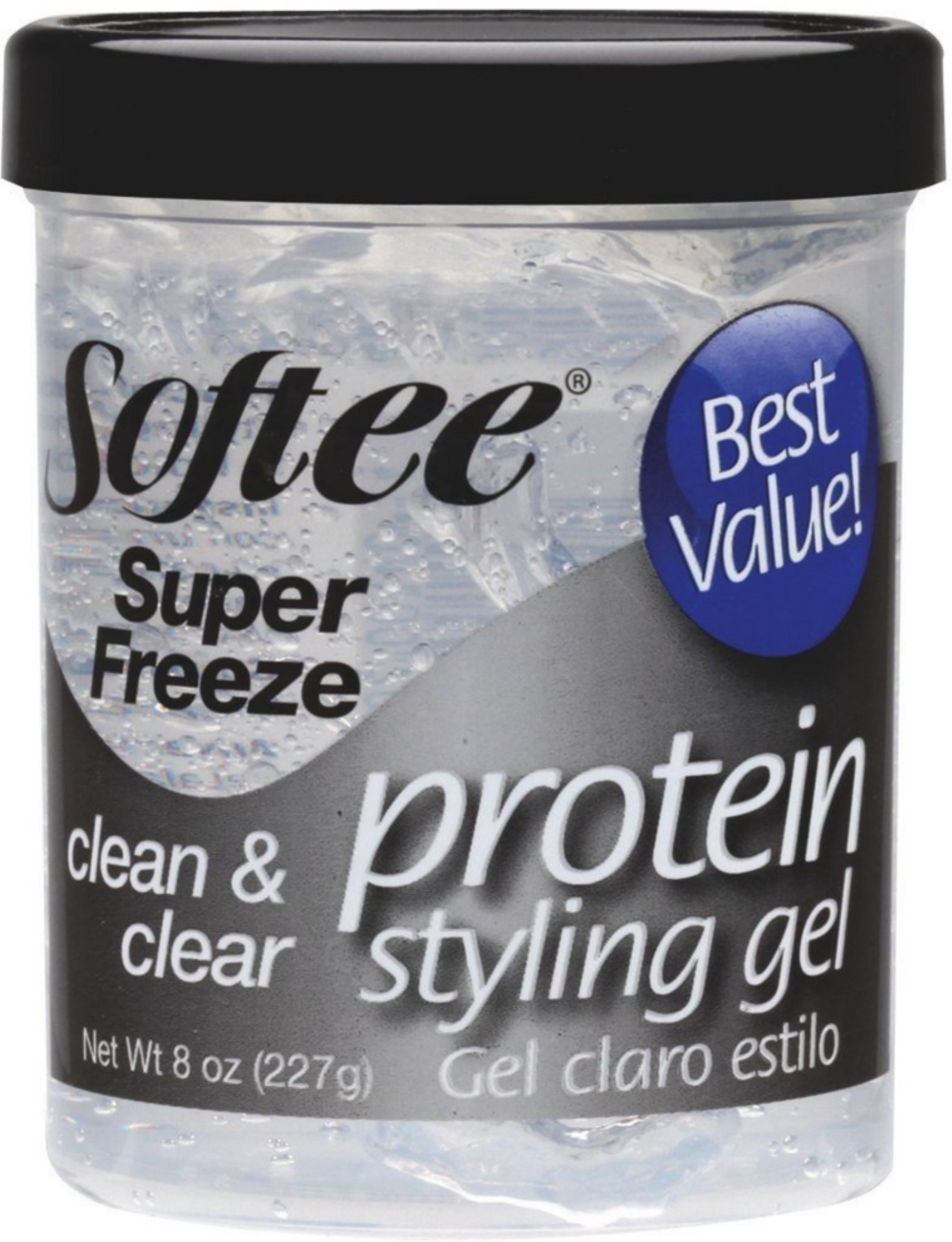 Softee Super Freeze Protein Styling Gel 8 oz (Pack of 4)