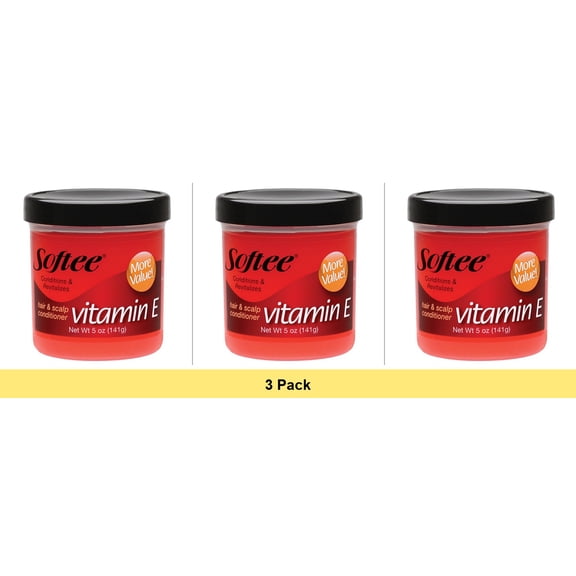 Softee Vitamin E Hair & Scalp Conditioner 5oz - 3 Pack Bundle