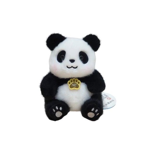 Softies Baby Panda Ultra-Soft Stuffed Animal, 6.3 Inch Kawaii Round Plushie Sensory Toy with Paw Tag, Cute Animal Doll for Toddlers Birthday Gift D