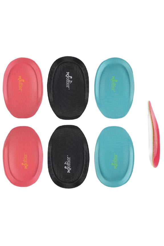 Womens Comfort Memory Heel Cushions Inserts Cups Pads for Heel Pain, 3-Pack