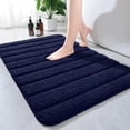 thumbnail image 1 of Softlife Absorbent Bathroom Rug Soft Microfiber Washable Bath Mat,24"x36",Navy Blue, 1 of 6