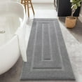 thumbnail image 1 of Softlife Bathroom Rug Soft Absorbent Microfiber Bathroom Rugs Washable Bath Mat,24"x70",Gray, 1 of 5