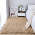 thumbnail image 1 of Softlife Fluffy Bedroom Rug Plush Fuzzy Rugs for Living Room,Super Soft Shaggy Carpet For Home Decor,4'x5.3',Light Tan, 1 of 7
