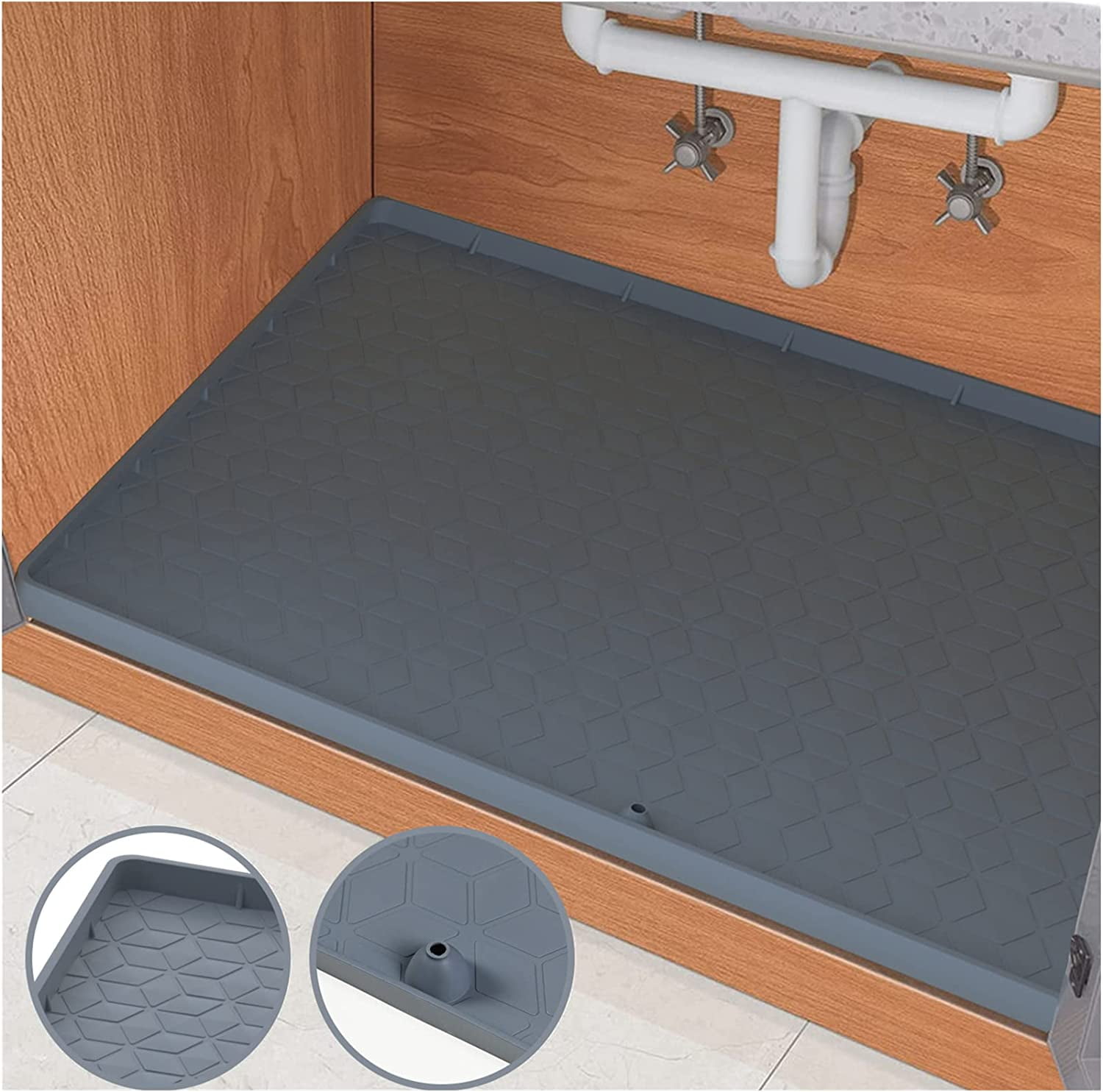 Softlife Kitchen Under Sink Mat for Waterproof Under Sink Tray