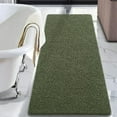 thumbnail image 1 of Softlife Luxury Soft Bathroom Non-Slip Rug Shaggy Bath Mat,20"x32",Olive Green, 1 of 6