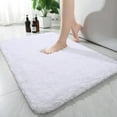 thumbnail image 1 of Softlife Absorbent Bathroom Rugs Microfiber Non Slip Bath Mat for Bathroom Soft Shaggy Rug,17"x24",White, 1 of 6