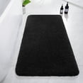 thumbnail image 1 of Softlife Absorbent Bathroom Rugs Microfiber Non Slip Bath Mat for Bathroom Soft Shaggy Rug,48"x24",Black, 1 of 6