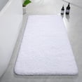 thumbnail image 1 of Softlife Absorbent Bathroom Rugs Microfiber Non Slip Bath Mat for Bathroom Soft Shaggy Rug,48"x24",White, 1 of 6