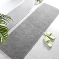 thumbnail image 1 of Softlife Absorbent Bathroom Rugs Microfiber Non Slip Bath Mat for Bathroom Soft Shaggy Rug,54"x24",Gray, 1 of 6