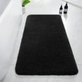 thumbnail image 1 of Softlife Absorbent Bathroom Rugs Microfiber Non Slip Bath Mat for Bathroom Soft Shaggy Rug,60"x24",Black, 1 of 6