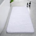 thumbnail image 1 of Softlife Absorbent Bathroom Rugs Microfiber Non Slip Bath Mat for Bathroom Soft Shaggy Rug,60"x24",White, 1 of 6