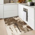 thumbnail image 1 of Softlife Modern Abstract Contemporary Faux Wool Area Rug, 2' x 3', Brown, 1 of 9