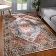 thumbnail image 1 of Softlife Oriental Traditional Area Rug for Living Room Durable Washable Persian Carpet Non Slip Boho Rugs for Bedroom, 6'x9', Orange, 1 of 6
