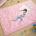 thumbnail image 1 of Softlife Stylish Soft Shaggy Velvet Carpet for Living Room/Bedroom, Fluffy Area Rugs, 4' x 5.9' , Pink, 1 of 8
