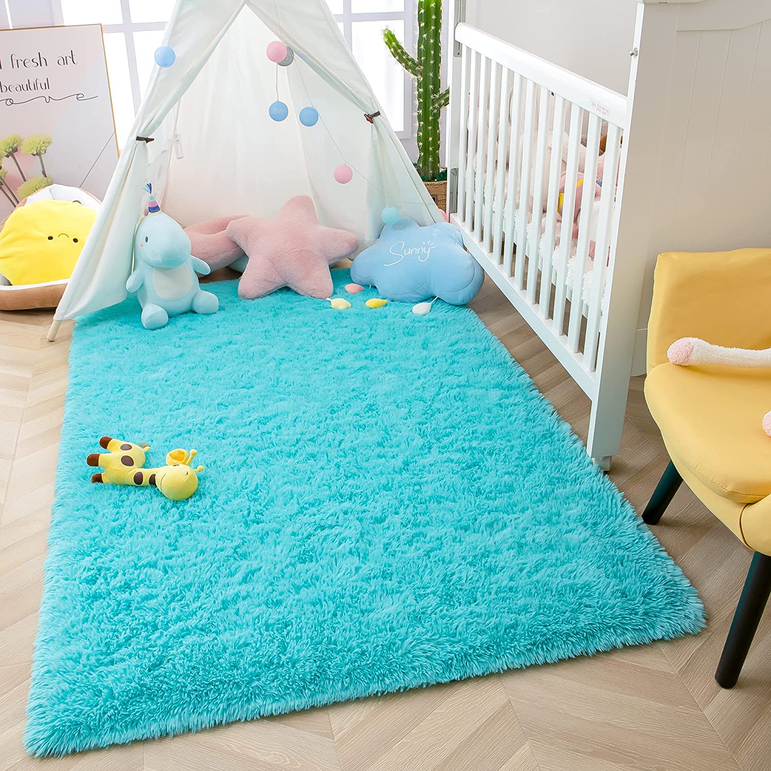 Softlife Stylish Soft Shaggy Velvet Carpet for Living Room Bedroom