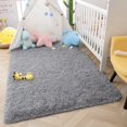 thumbnail image 1 of Softlife Stylish Soft Shaggy Velvet Carpet for Living Room Bedroom, Fluffy Children Area Rugs,3'x5',Gray, 1 of 6