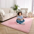 thumbnail image 1 of Softlife Super Fluffy Rugs Ultra Soft Shag Rug for Bedroom Living Room,6'x9',Pink, 1 of 7