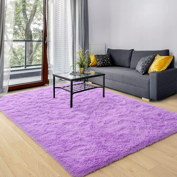 Softlife Super Fluffy Rugs Ultra Soft Shag Rug for Bedroom Living Room,6'x9',Purple