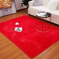 thumbnail image 1 of Softlife Super Fluffy Rugs Ultra Soft Shag Rug for Bedroom Living Room,6'x9',Red, 1 of 7