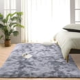 thumbnail image 1 of Softlife Super Soft Plush Tie Dye Velvet Rugs for Home Decor,Fluffy carpet For Living Room,Bedroom,4'x6',Gray, 1 of 6