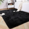 thumbnail image 1 of Softlife Super Soft Rug For Living Room Fluffy Rugs For Dorm Room Cute Plush carpet For Bedroom,3' x 5',Black, 1 of 7