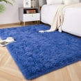 thumbnail image 1 of Softlife Super Soft Rug For Living Room Fluffy Rugs For Dorm Room Cute Plush carpet For Bedroom,3' x 5',Light Navy, 1 of 7