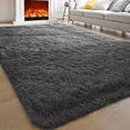 thumbnail image 1 of Softlife Super Soft Rug For Living Room Fluffy Rugs For Dorm Room Cute Plush carpet For Bedroom,6' x 9',Dark Gray, 1 of 7