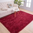 thumbnail image 1 of Softlife Super Soft Rug For Living Room Fluffy Rugs For Dorm Room Cute Plush carpet For Bedroom,6' x 9',Wine Red, 1 of 6