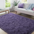 thumbnail image 1 of Softlife Super Soft Rug For Living Room Fluffy Rugs For Dorm Room Cute Plush carpet For Bedroom,8' x 10',Gray Purple, 1 of 7