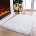 thumbnail image 1 of Softlife Super Soft Rug for Living Room Fluffy Rugs for Dorm Room Cute Plush Carpet for Bedroom,2' x 3',White, 1 of 7