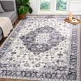 thumbnail image 1 of Softlife Ultra-Thin Chenille Vintage Area Rug Oriental Tribal Antique Carpet Boho Style,4'x6',Gray, 1 of 8