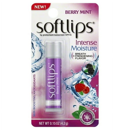 Softlips Intense Moisture Berry Mint Lip Balm, SPF 15, 0.15 oz