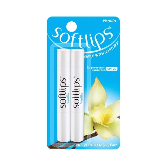 Softlips Lip Protectant with Sunscreen SPF 20 Vanilla Value Pack - 2 Pack