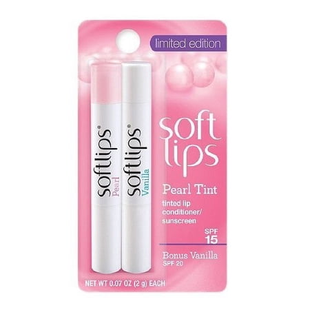 Softlips Lip Sunscreen Pearl SPF 15 Plus Vanilla SPF 20, 0.7 Ounces Each