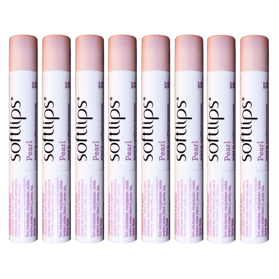 Softlips Pearl Tinted Lip Balm Conditioner SPF 15 (Pack of 8)