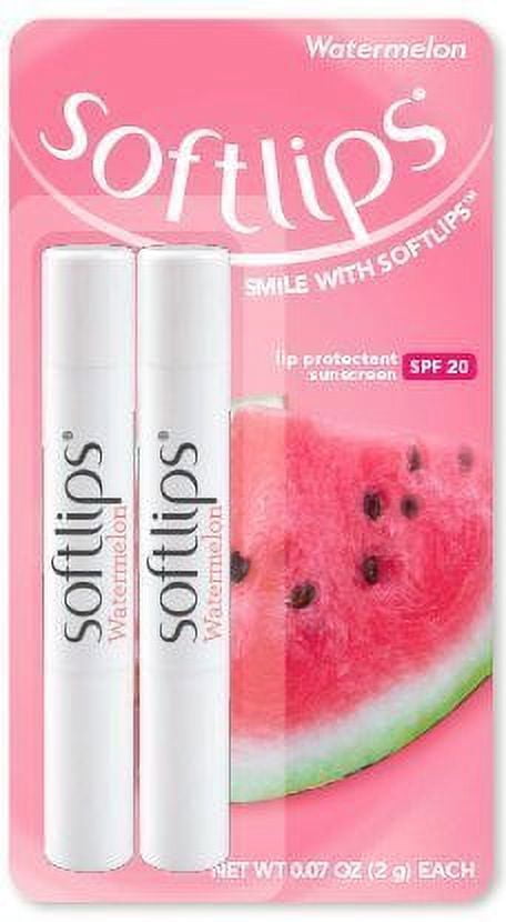 Softlips Watermelon Lip Protectant/Sunscreen 0.07 oz (Pack of 8)