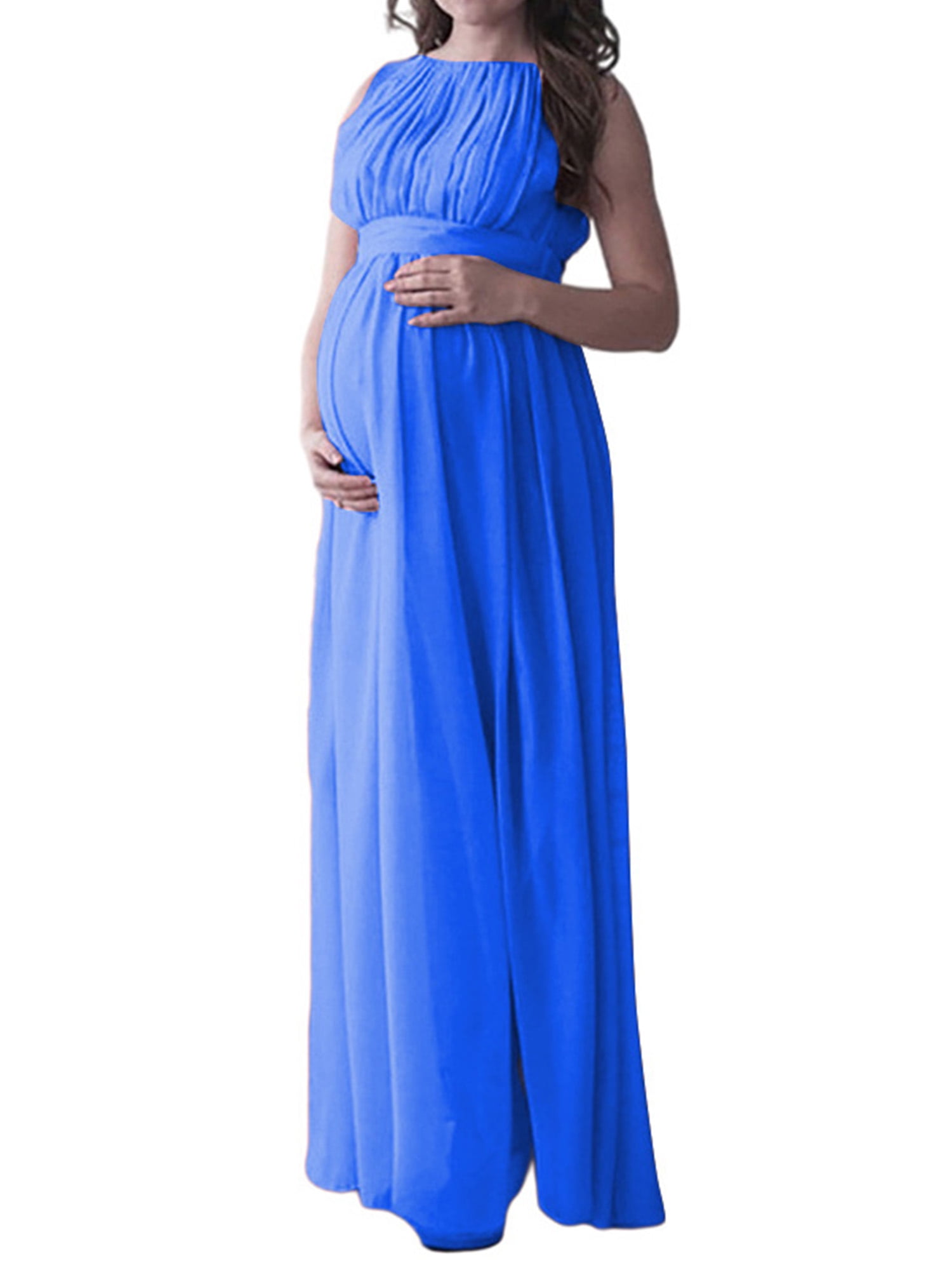 Maternity Off Shoulder Ruffle Sleeve Lace Women's Gown Maxi Photography  Dress Baby Shower Dress - Walmart.com