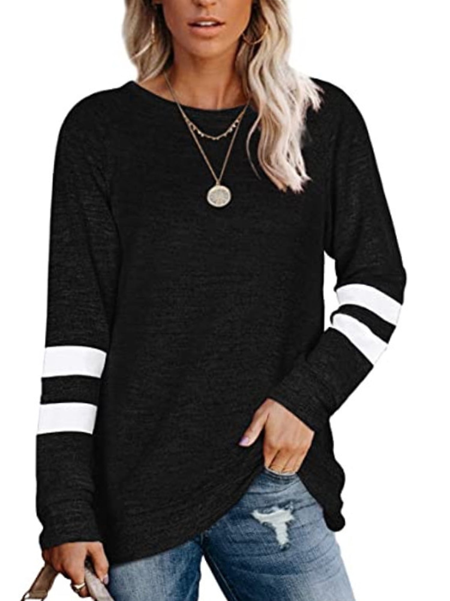 Softmallow Women's Short Sleeve Pullover T-Shirts Casual Round