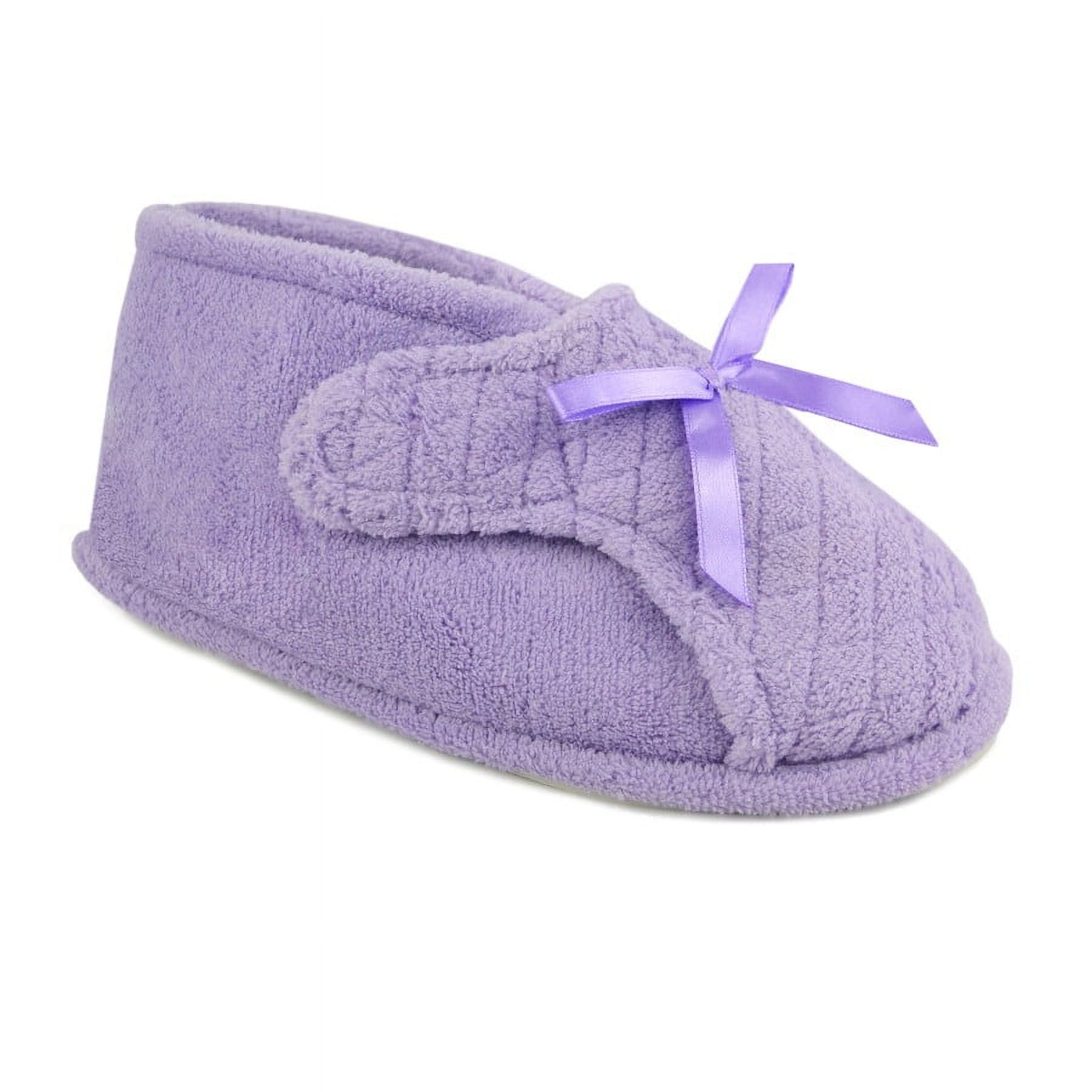 Softones by MUK LUKS Women's Micro Chenille Adjustable Bootie Slippers ...