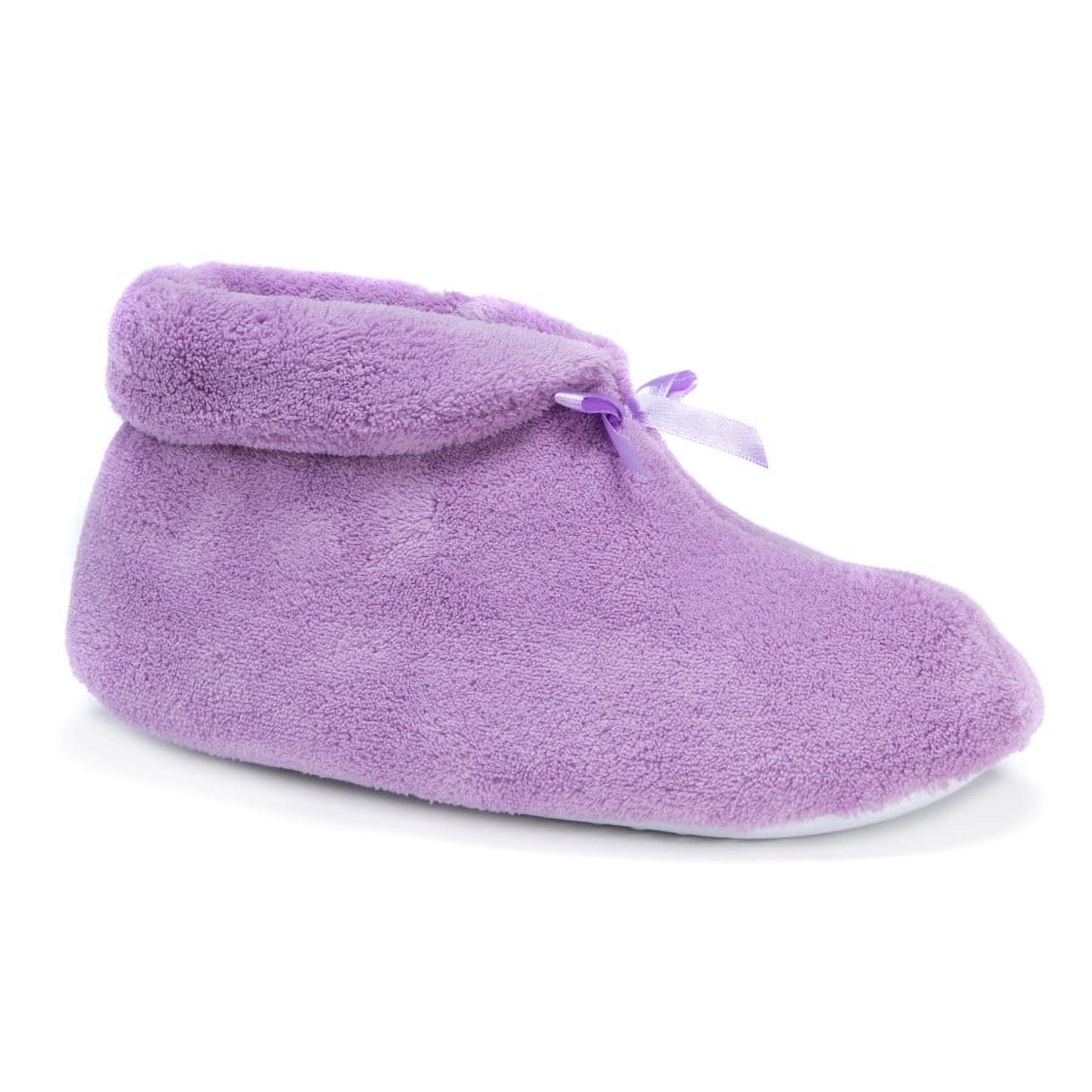 Softones by MUK LUKS Women's Terry Cuff Slipper Booties - Walmart.com