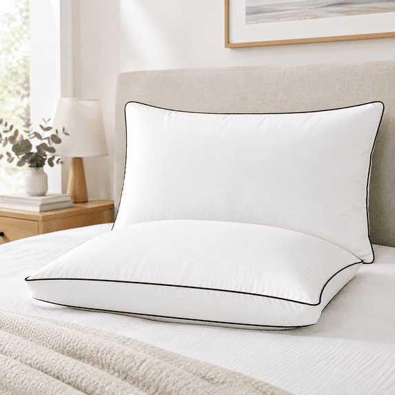 Softow King Size Set Of 2 Fthickn & Down Alternative For Sleepington ...