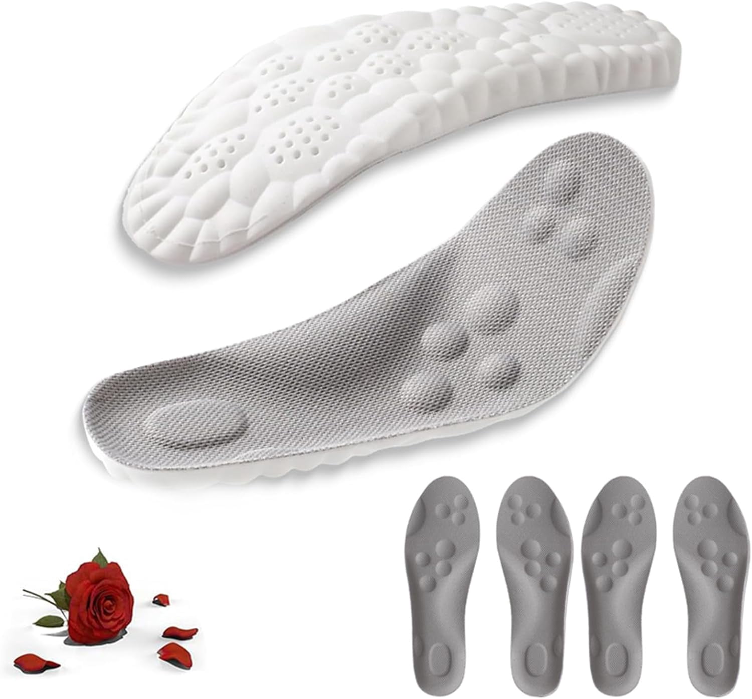 Softr Steps Insoles, Softer Insoles for Men Women, 2 Pairs 4D Cloud ...