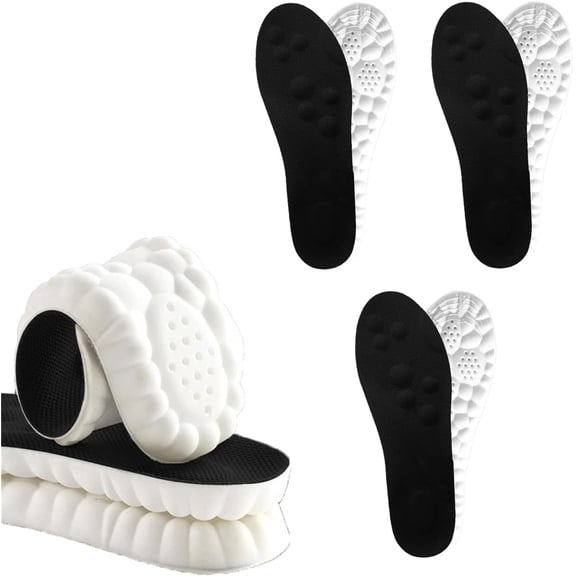 Softr Steps Insoles Women Men, Softer Steps Orthotics 4D Comfort Breathable Cushion Shoes Inserts