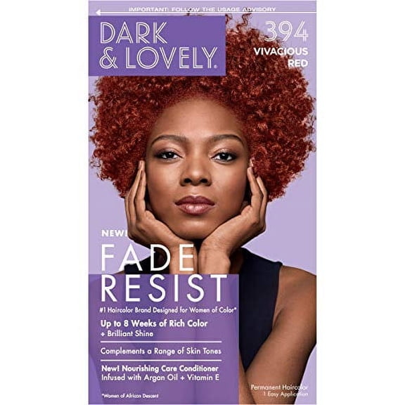 Softsheen-Carson Dark and Lovely Fade Resist Rich Conditioning Permanent Hair Color, Vivacious Red, 1 Ea