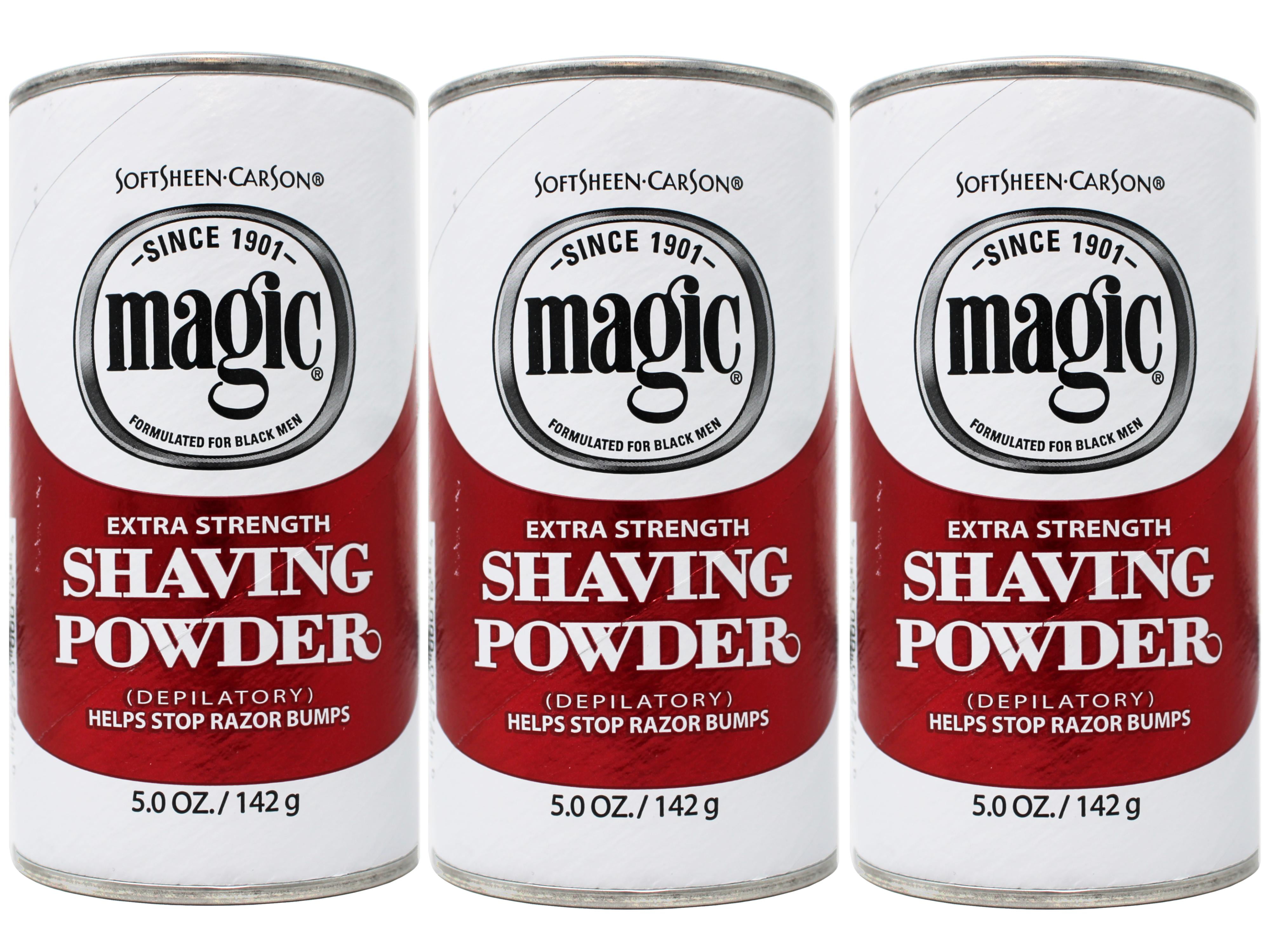 Softsheen Carson Magic Extra Strength Shaving Powder, Red - 5 Oz, 3 Pack