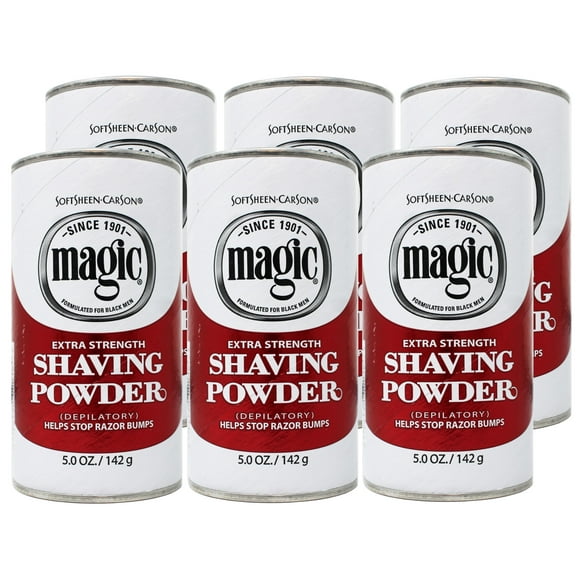 Softsheen Carson Magic Extra Strength Shaving Powder, Red - 5 Oz, 6 Pack