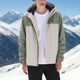 thumbnail image 1 of Softshell Jacket for Men Waterproof Windproof Long Sleeve Zipper Windbreaker with Pocket Mint Green S, 1 of 3