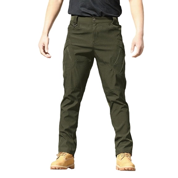 Softshell Stretch Pants Men's Slim Fit Casual for Outdoor and Travel